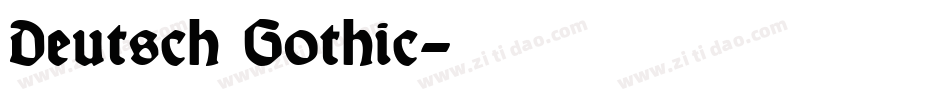 Deutsch Gothic字体转换